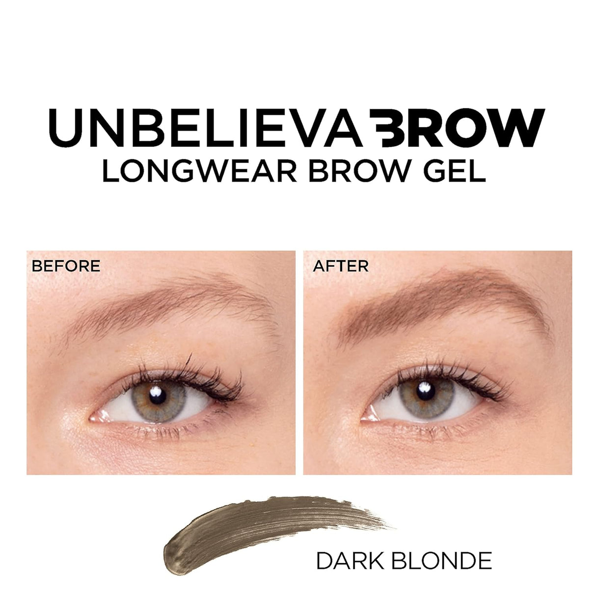 L'ORÉAL PARIS Unbelieva-Brow Longwear Waterproof Tinted Brow Gel, 563 Dark Blonde, 0.15 fl oz-071249650301-LR-342438-4-LR eShop