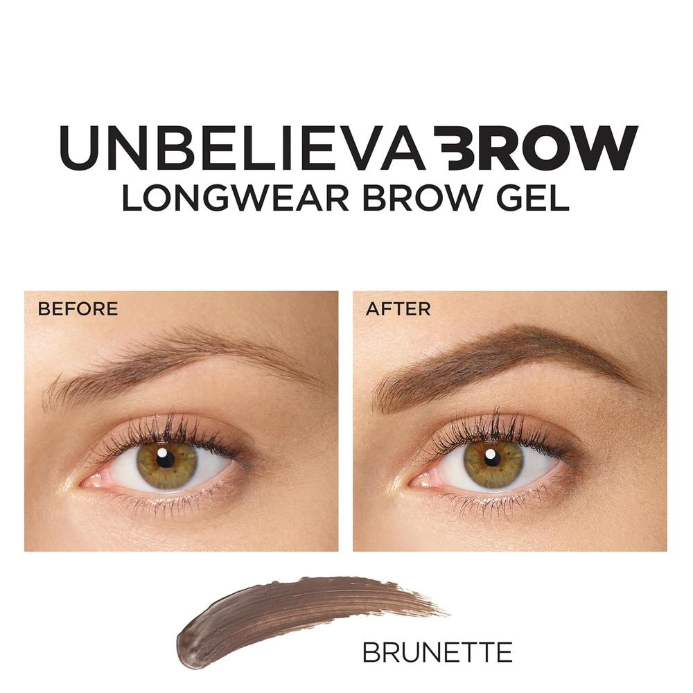 L'ORÉAL PARIS Unbelieva-Brow Longwear Waterproof Tinted Brow Gel, 570 Brunette, 0.15 fl. oz.-071249376409-LR-323188-4-LR eShop
