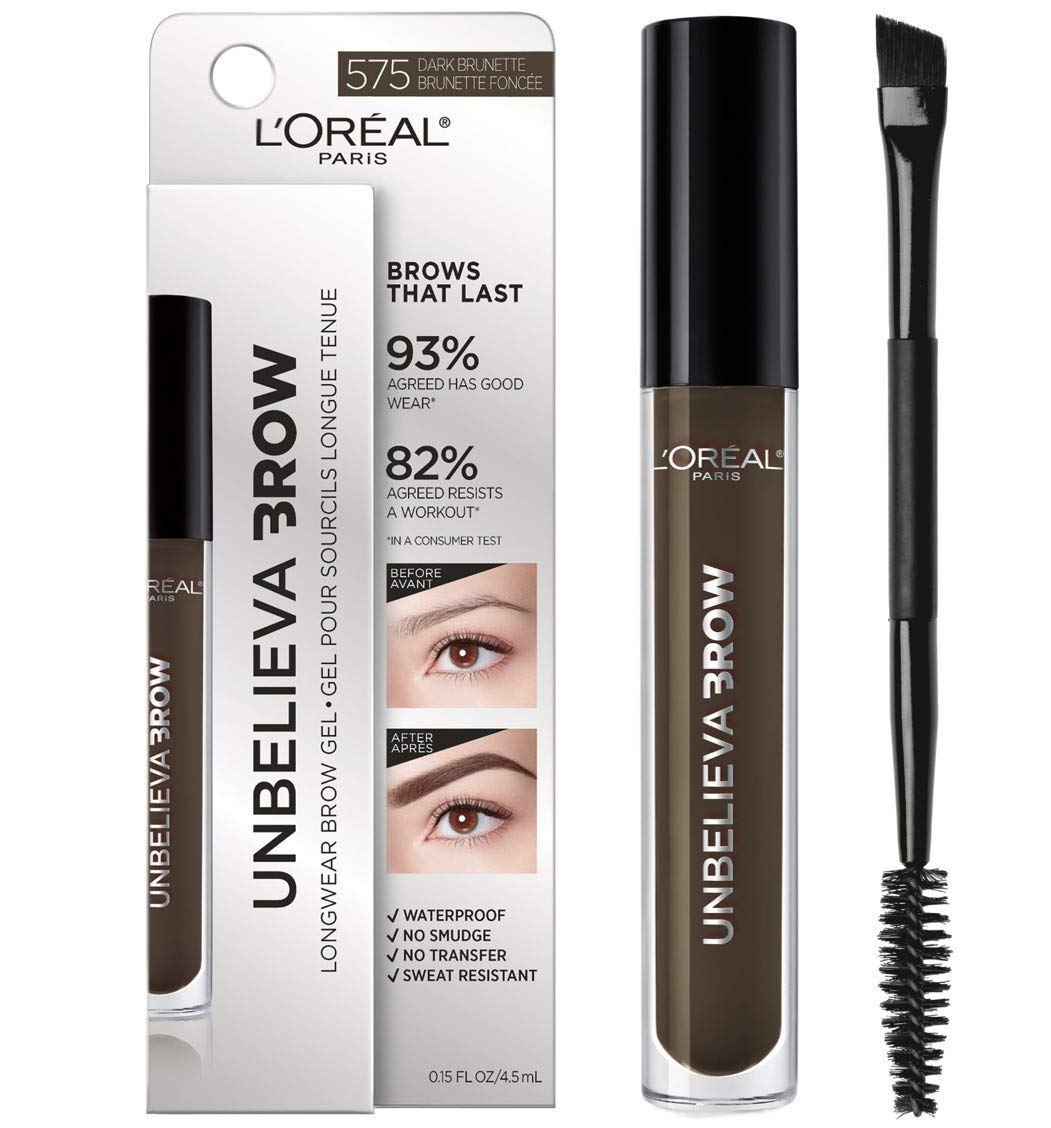 L'ORÉAL PARIS Unbelieva-Brow Longwear Waterproof Tinted Brow Gel, 575 Dark Brunette, 0.15 fl. oz.-071249376416-LR-323191-1-LR eShop