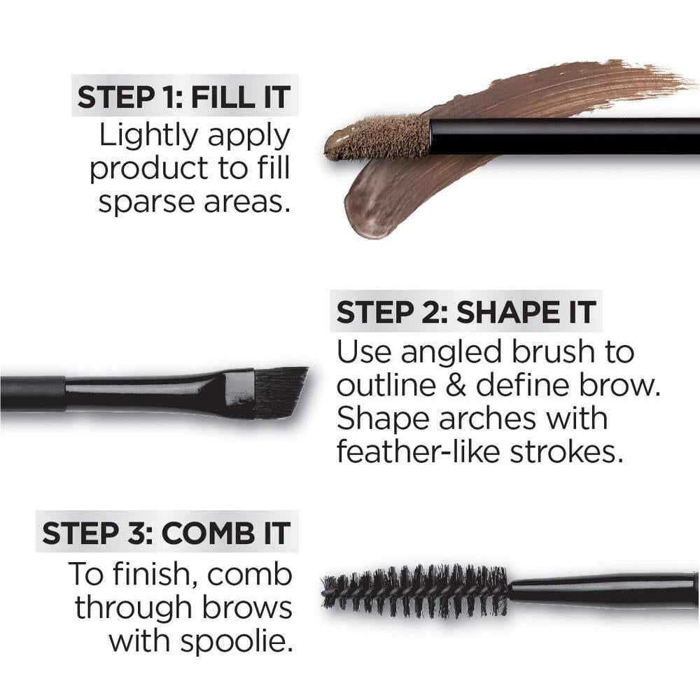 L'ORÉAL PARIS Unbelieva-Brow Longwear Waterproof Tinted Brow Gel, 573 Warm Brunette, 0.15 fl oz-071249650295-LR-342440-7-LR eShop