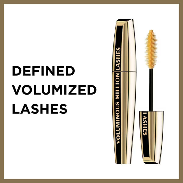 L'ORÉAL PARIS Voluminous Million Lashes Waterproof Mascara, 630 Black Waterproof, 0.32 fl. oz.-071249195499-LR-219015-7-LR eShop