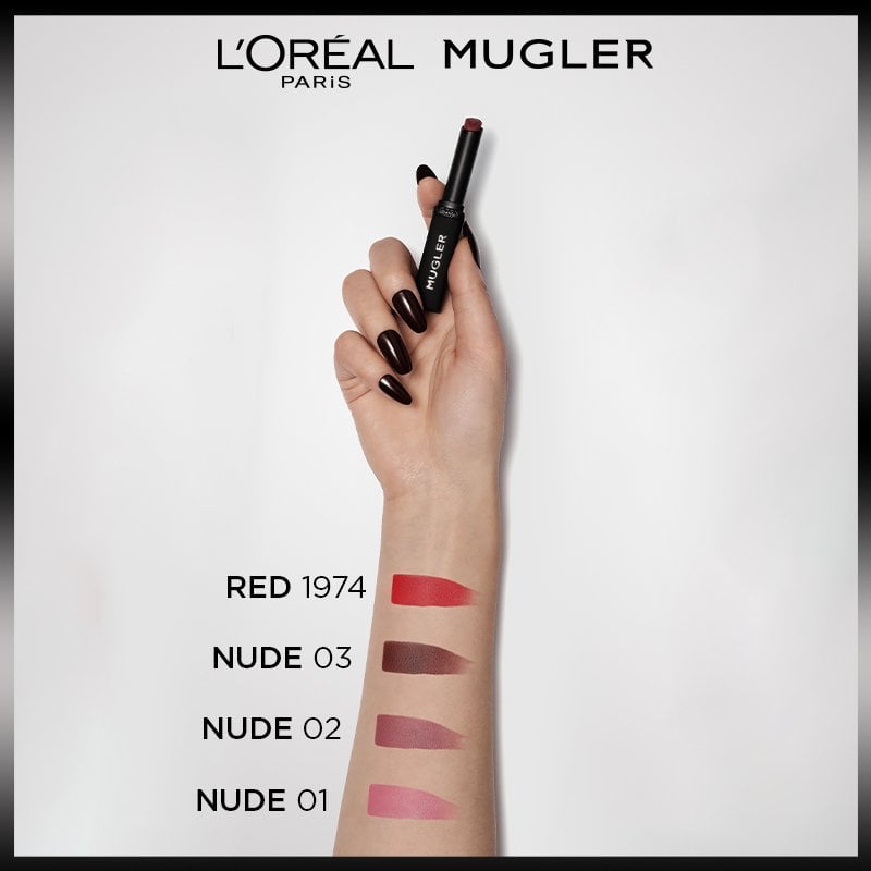 L'ORÉAL PARIS x Muglar Power Matte Lipstick, 01 Light Pink Nude-3600524234645-LR-361256-7-LR eShop