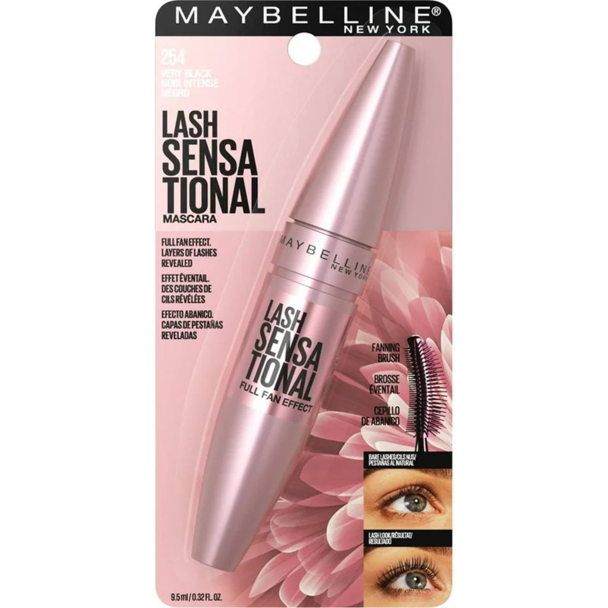 Maybelline Lash Sensational Lash Sensational Washable Mascara, Very Black, Very Black, 0.32 fl oz-041554420623-LR-279803-4-LR eShop