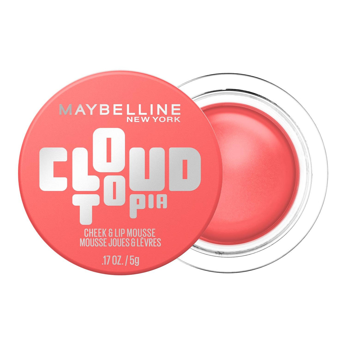 MAYBELLINE New York Cloudtopia Cheek & Lip Mousse Blush, Coral Illusion, 0.17 oz-041554102444-LR-360435-1-LR eShop