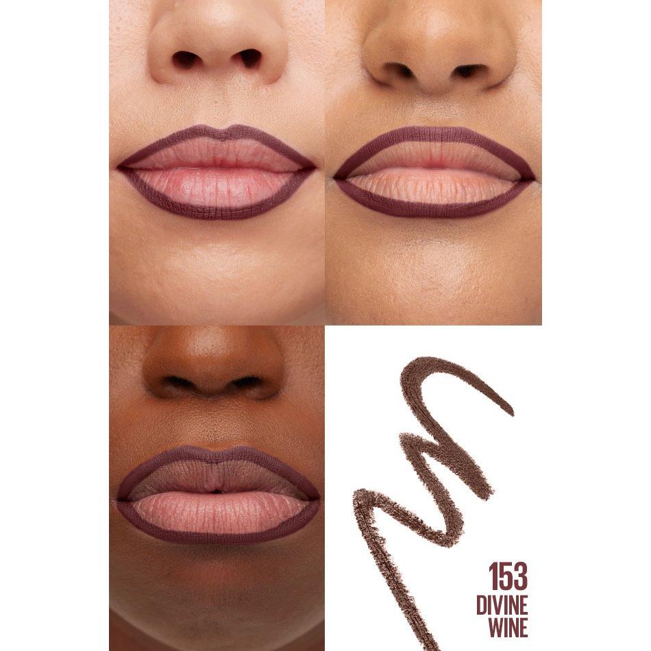 MAYBELLINE New York Color Sensational Shaping Lip Liner, 153 Divine Wine, 0.01 oz-041554549324-LR-323096-3-LR eShop