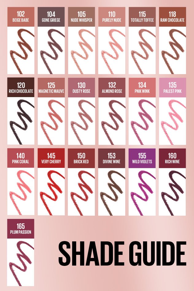 MAYBELLINE New York Color Sensational Shaping Lip Liner, 155 Wild Violets, 0.01 oz-041554486148-LR-307446-8-LR eShop