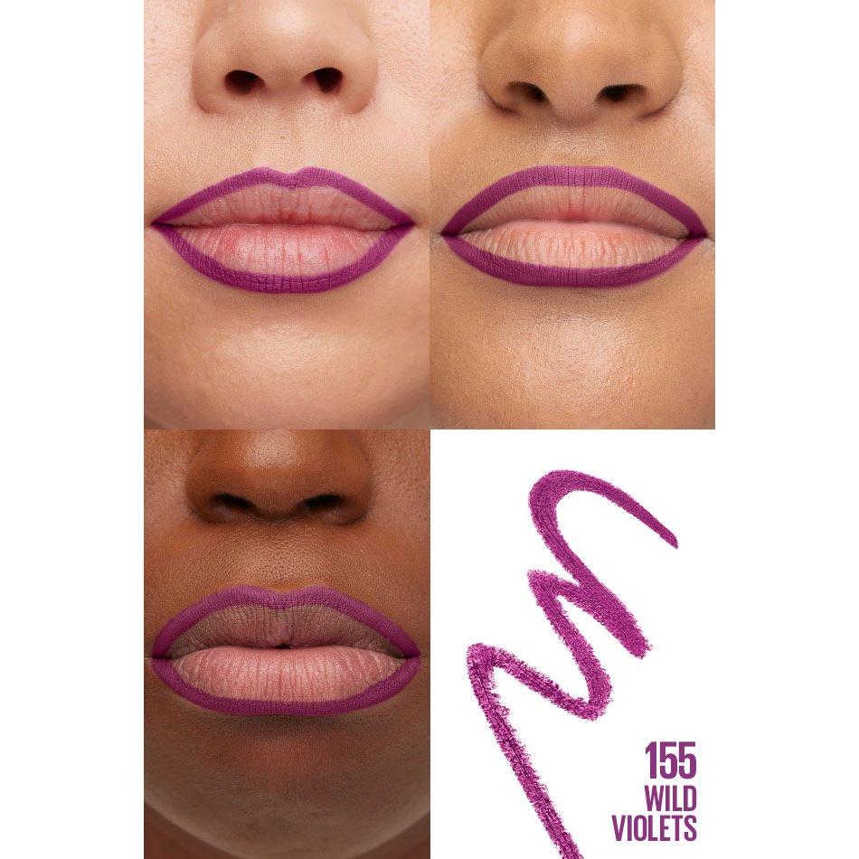 MAYBELLINE New York Color Sensational Shaping Lip Liner, 155 Wild Violets, 0.01 oz-041554486148-LR-307446-3-LR eShop