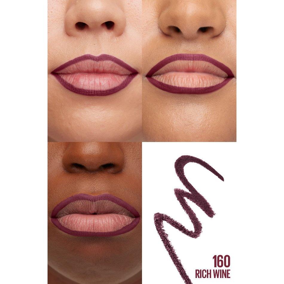 MAYBELLINE New York Color Sensational Shaping Lip Liner, 160 Rich Wine, 0.01 oz-041554492859-LR-307443-3-LR eShop