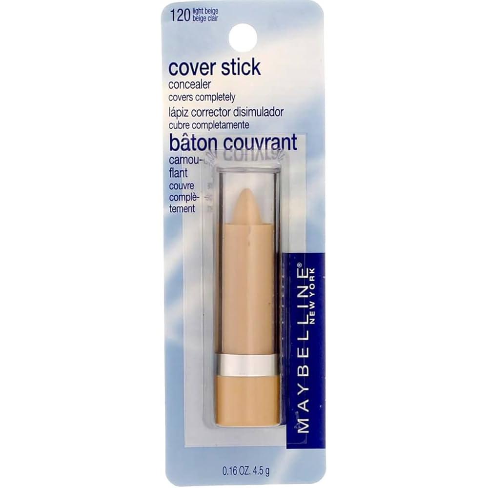 MAYBELLINE New York Cover Stick Corrector Concealer, 120 Light Beige, 0.16 oz-041554543889-LR-91579-1-LR eShop