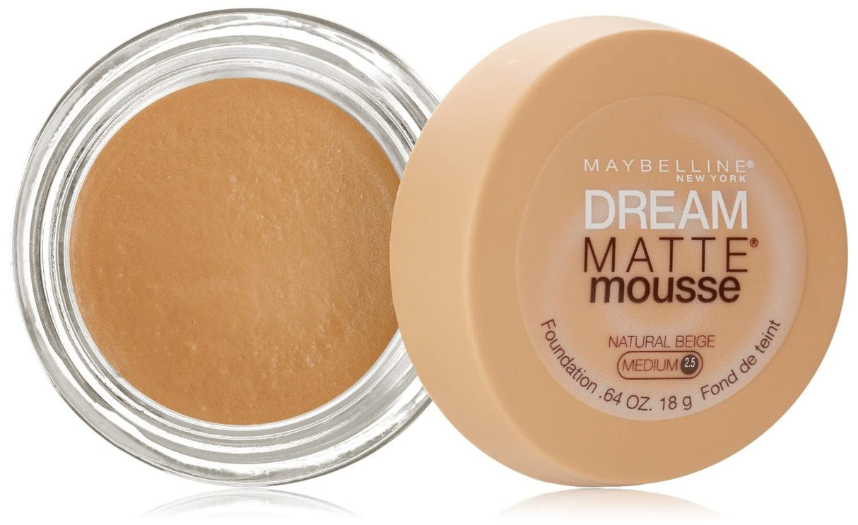 MAYBELLINE New York Dream Matte Mousse Foundation Makeup, Natural Beige, 0.64 oz-041554537741-LR-179503-3-LR eShop