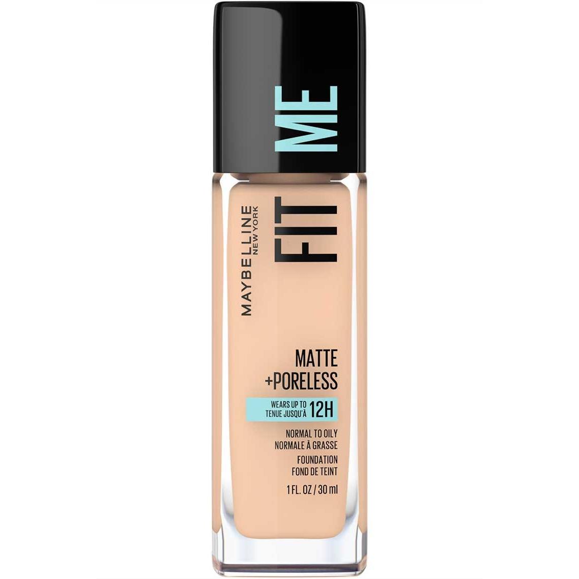 MAYBELLINE New York Fit Me Matte + Poreless Foundation Makeup, 124 Soft Sand, 1 oz-041554538694-LR-315316-1-LR eShop