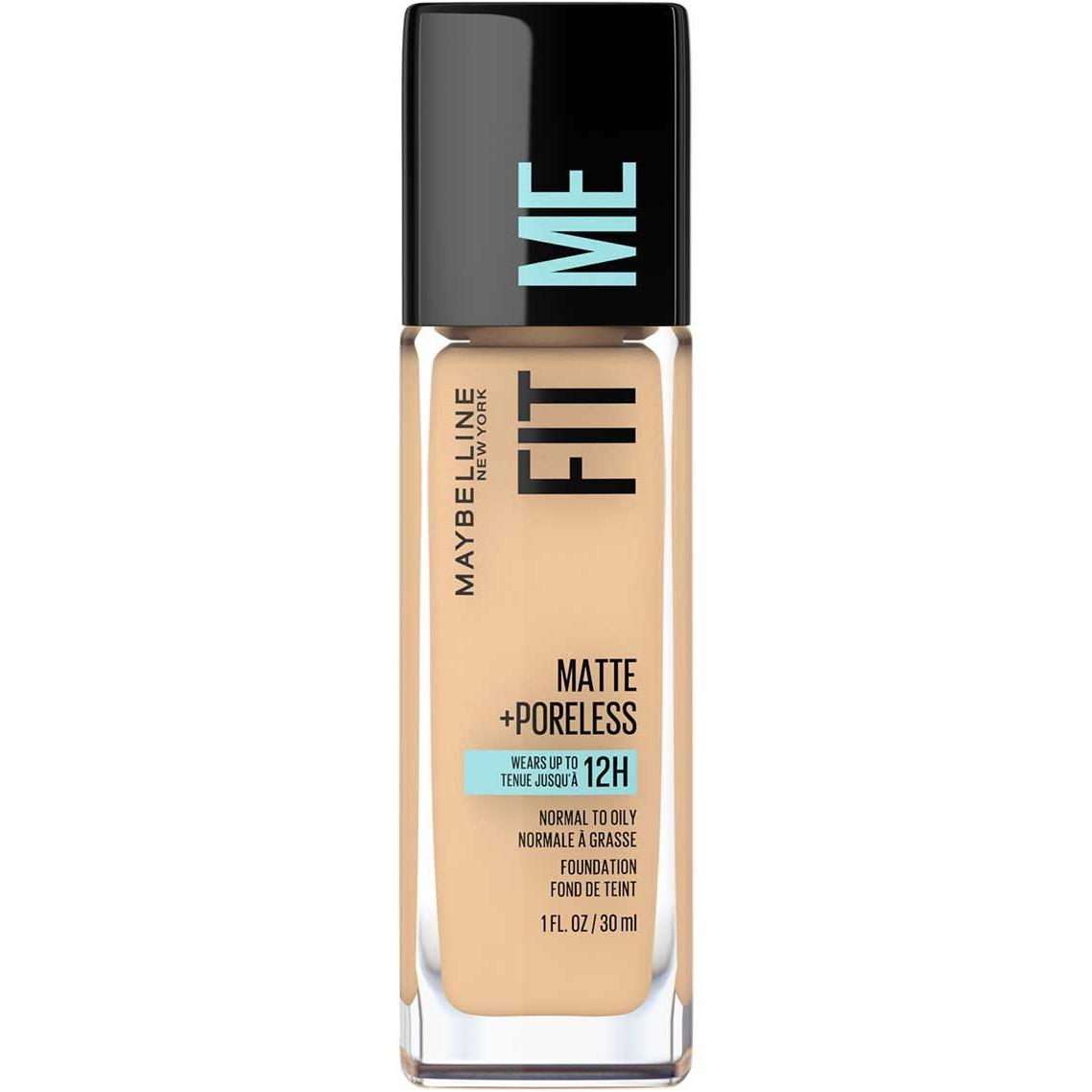MAYBELLINE New York Fit Me Matte + Poreless Foundation Makeup, 128 Warm Nude, 1 oz-041554438161-LR-279789-1-LR eShop