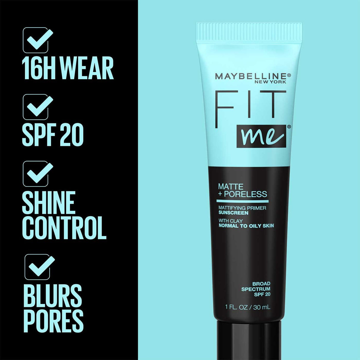 MAYBELLINE New York Fit Me Matte + Poreless Primer Mattifying Face Primer, 1 oz-041554584431-LR-340336-4-LR eShop