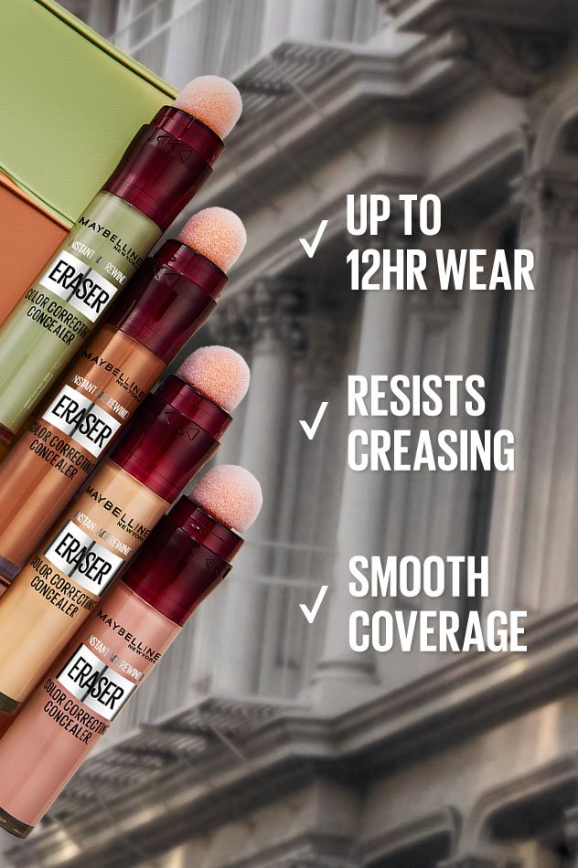 MAYBELLINE New York Instant Age Rewind Eraser Color Correcting Concealer, 151 Green, 0.2 oz-041554094121-LR-356287-4-LR eShop