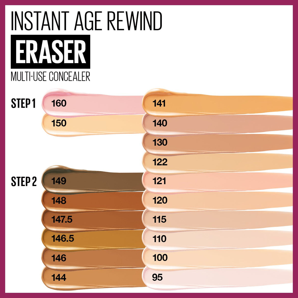 MAYBELLINE New York Instant Age Rewind Eraser Multi-Use Concealer, 121 Light Honey, 0.2 oz-041554567502-LR-331821-9-LR eShop