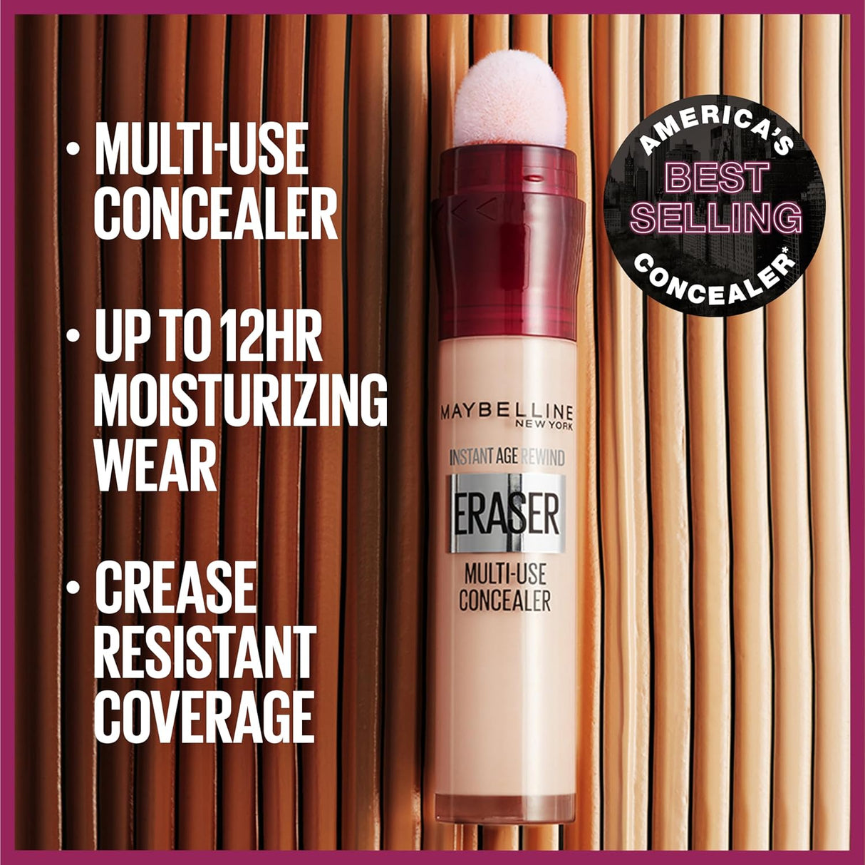 MAYBELLINE New York Instant Age Rewind Eraser Multi-Use Concealer, 142 Golden, 0.2 oz-041554546804-LR-323105-4-LR eShop