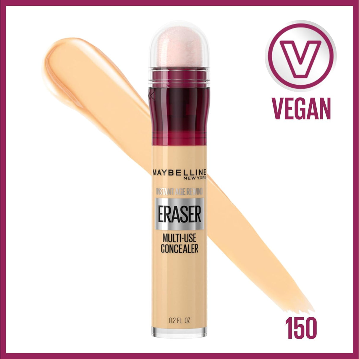MAYBELLINE New York Instant Age Rewind Eraser Multi-Use Concealer, 150 Neutralizer, 0.2 oz-041554267198-LR-219779-2-LR eShop