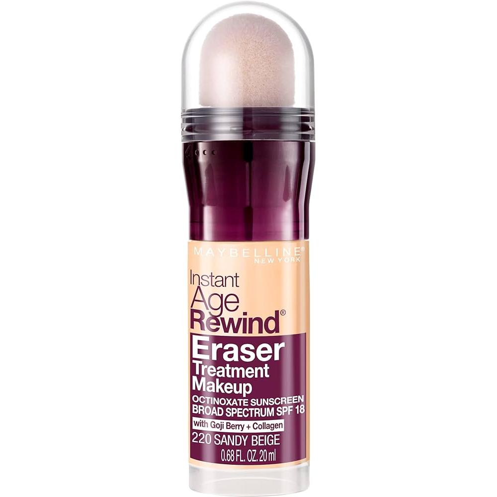MAYBELLINE New York Instant Age Rewind Eraser Treatment Makeup, 220 Sandy Beige, 0.68 oz-041554220117-LR-205671-1-LR eShop