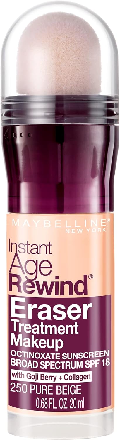 MAYBELLINE New York Instant Age Rewind Eraser Treatment Makeup, 250 Pure Beige, 0.68 oz-041554220124-LR-205670-1-LR eShop