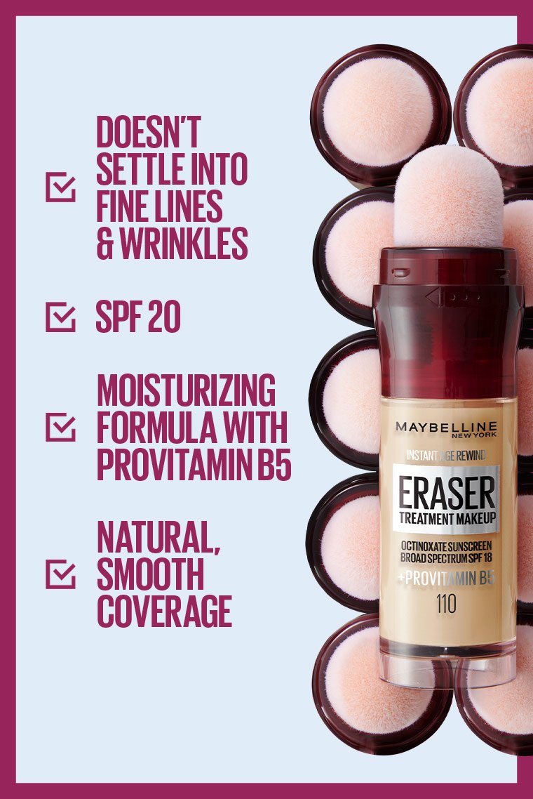 MAYBELLINE New York Instant Age Rewind Eraser Treatment Makeup, 200 Creamy Natural, 0.68 oz-041554220100-LR-205666-5-LR eShop