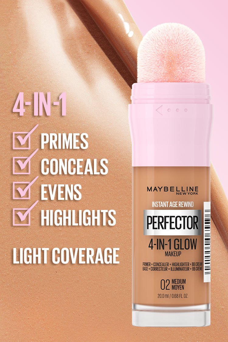 MAYBELLINE New York Instant Age Rewind Perfector 4-In-1 Glow Makeup, 04 Deep, 0.68 oz-041554069310-LR-345799-6-LR eShop