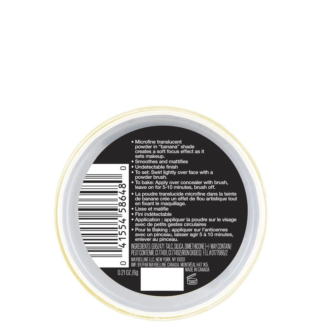 MAYBELLINE New York Lasting Fix Banana Powder Loose Setting Powder Makeup, Shade 10, 0.21 oz-041554586480-LR-338653-3-LR eShop