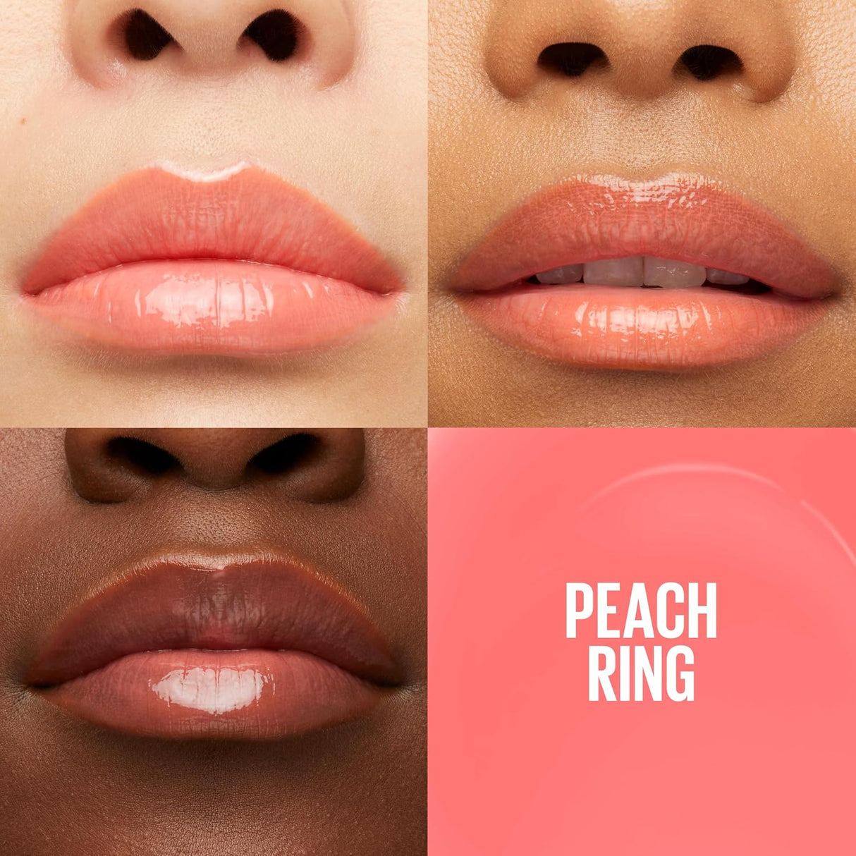 MAYBELLINE New York Lifter Gloss Lip Gloss Makeup With Hyaluronic Acid, 022 Peach Ring, 0.18 fl. oz.-041554085419-LR-349612-3-LR eShop