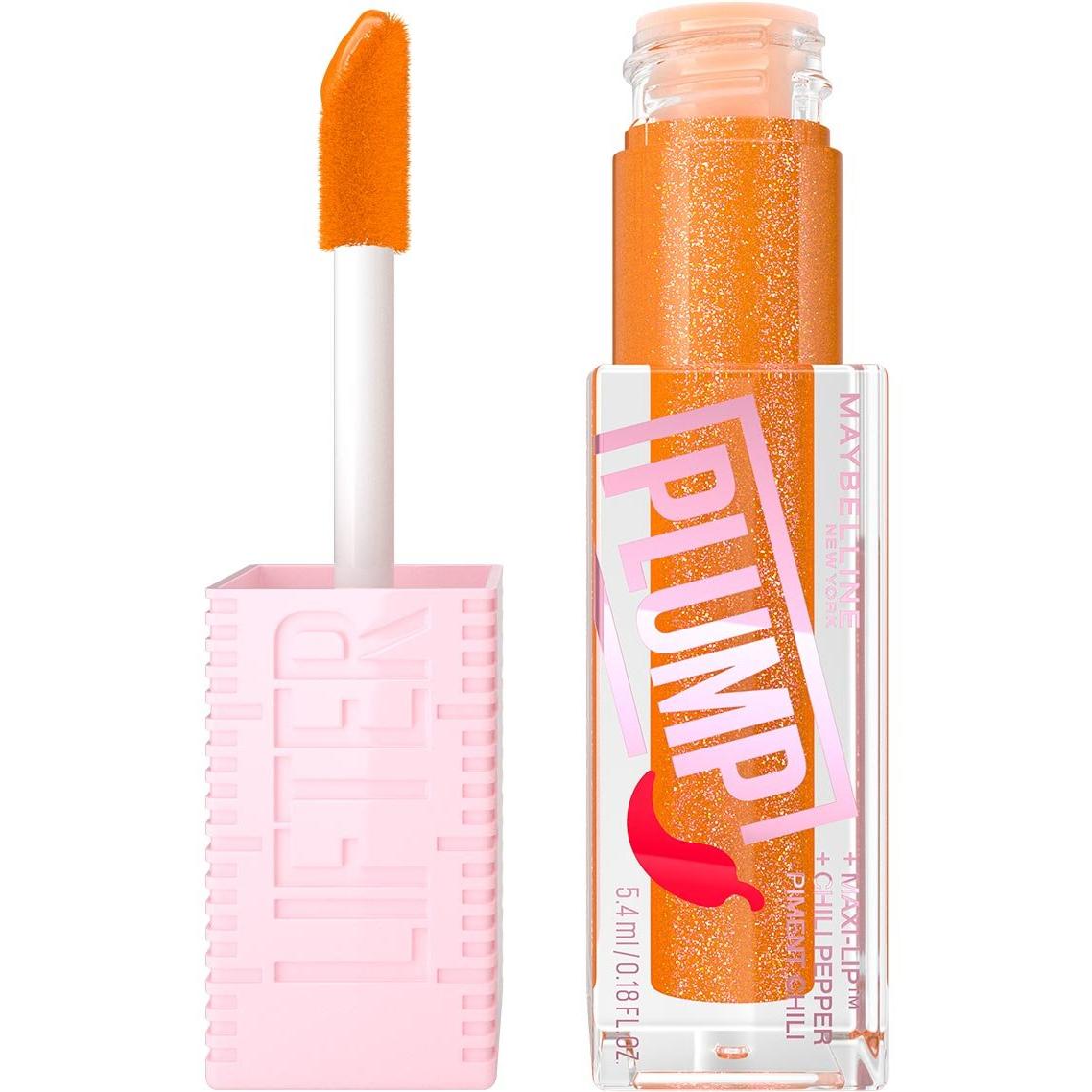 MAYBELLINE New York Lifter Plump Lip Plumping Gloss Makeup, 008 Hot Honey, 0.18 oz-041554080681-LR-351901-1-LR eShop