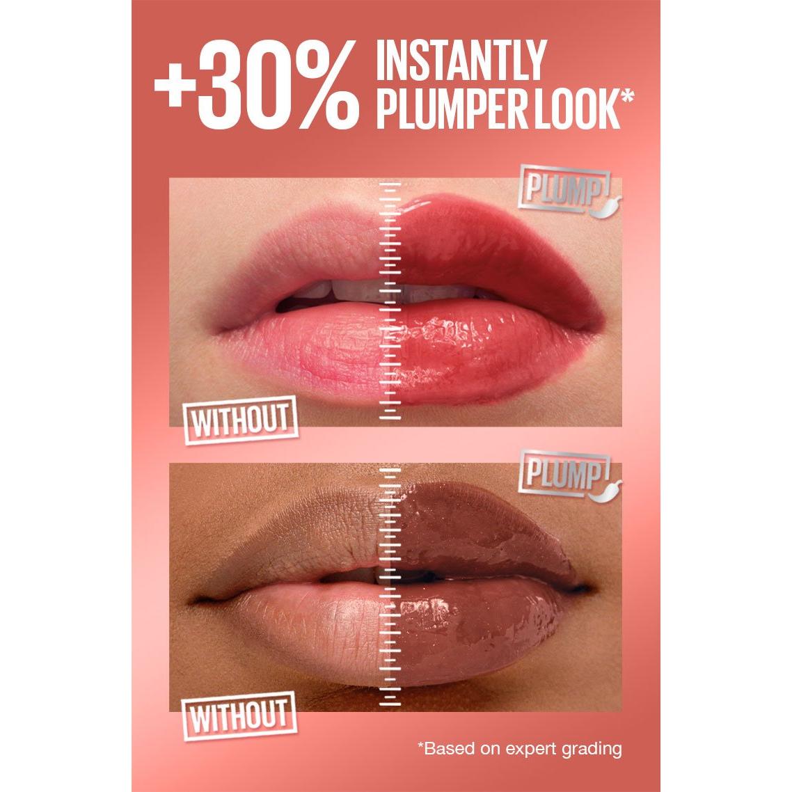 MAYBELLINE New York Lifter Plump Lip Plumping Gloss Makeup, 008 Hot Honey, 0.18 oz-041554080681-LR-351901-5-LR eShop