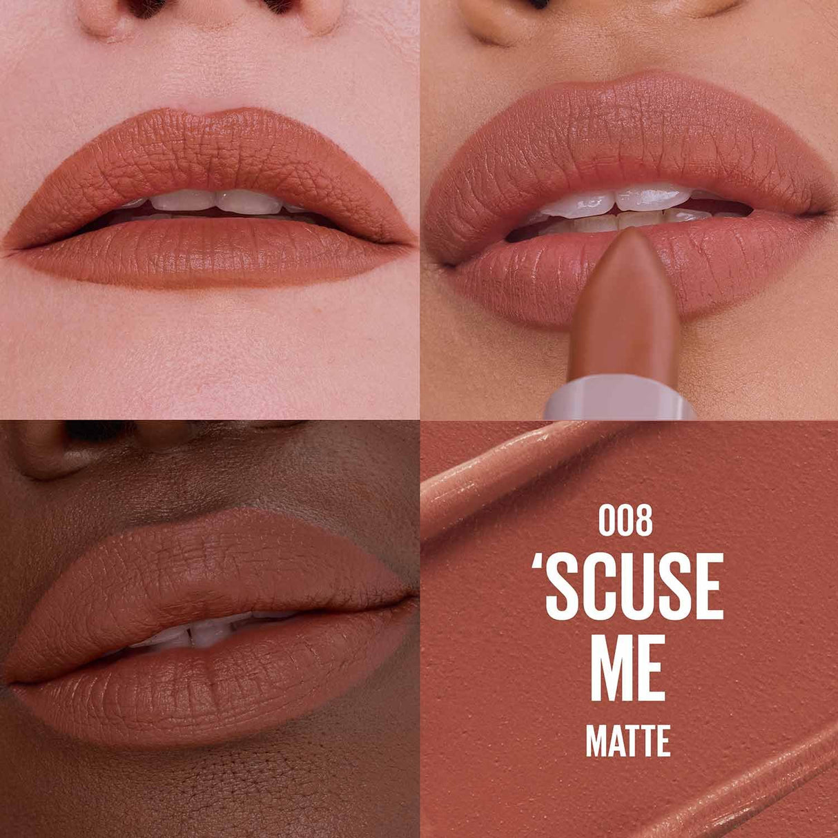 MAYBELLINE New York Moisturizing Serum Lipstick, 008 Scuse Me, 0.12 oz-041554100877-LR-360397-3-LR eShop