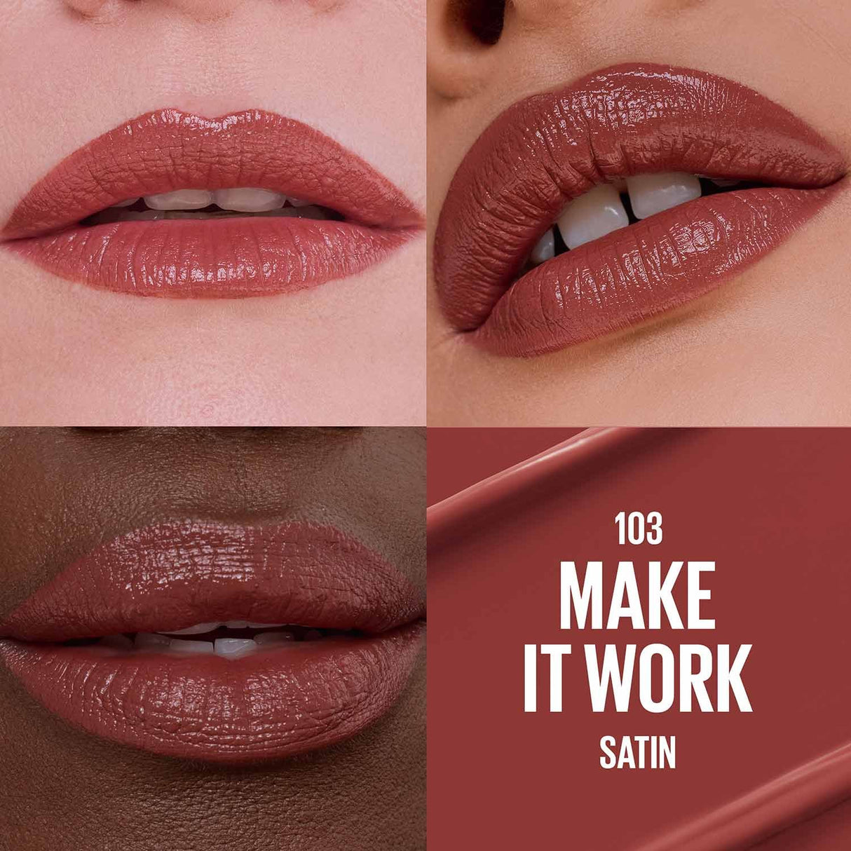 MAYBELLINE New York Moisturizing Serum Lipstick, 103 Make It Work, 0.12 oz-041554100143-LR-360392-3-LR eShop