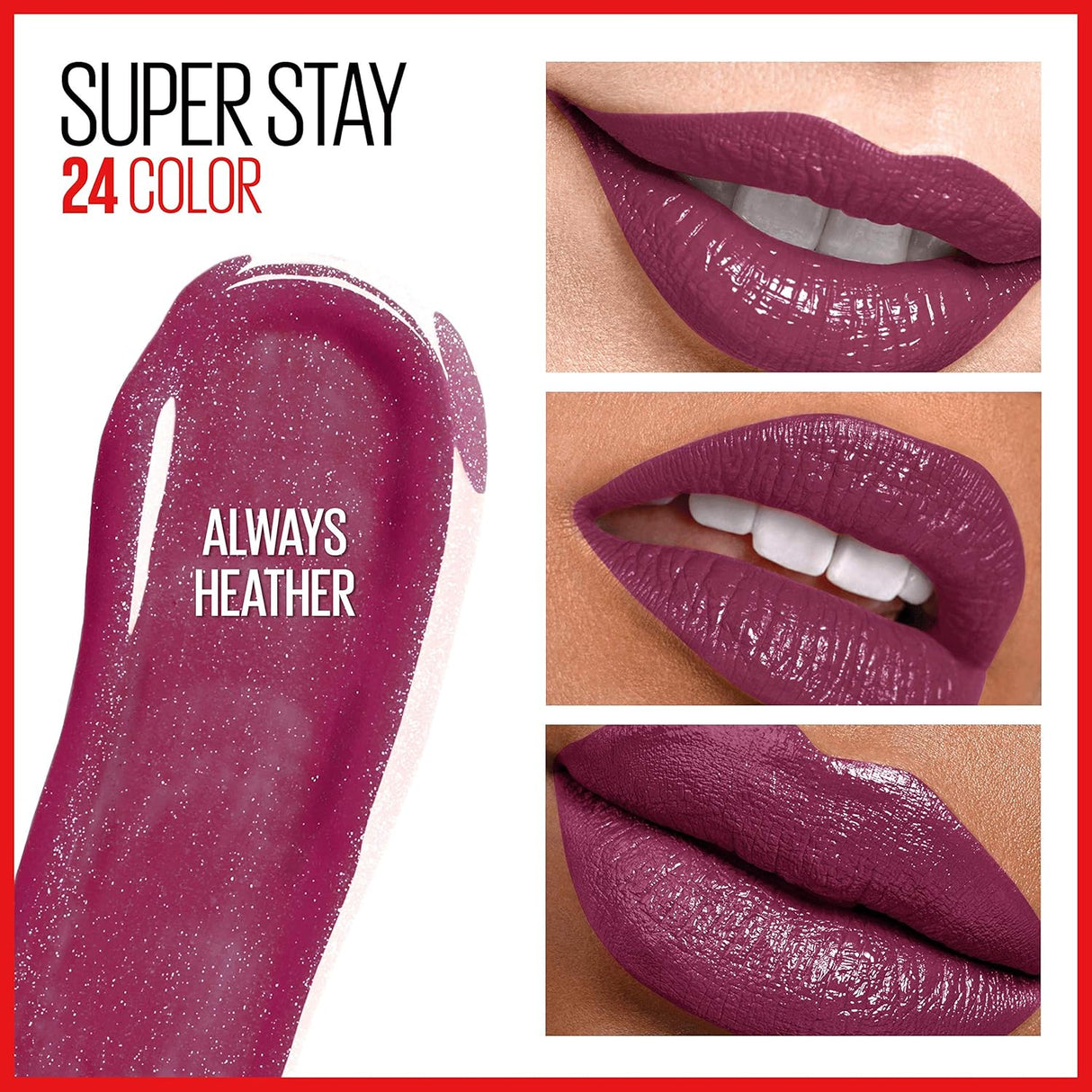 MAYBELLINE New York Super Stay 24 Hour Long-Lasting 2-Step Liquid Lipstick, Always Heather, 0.78 oz-041554237955-LR-215080-2-LR eShop