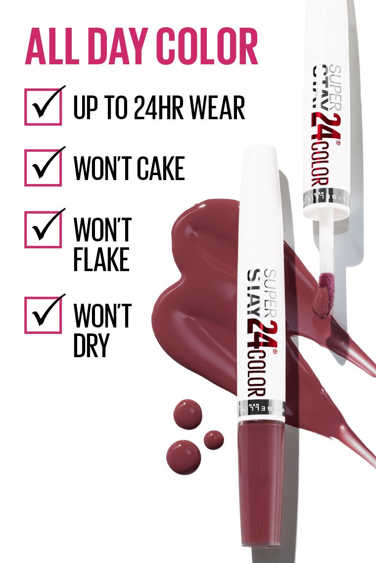 MAYBELLINE New York Super Stay 24 Hour Long-Lasting 2-Step Liquid Lipstick, Always Heather, 0.78 oz-041554237955-LR-215080-4-LR eShop