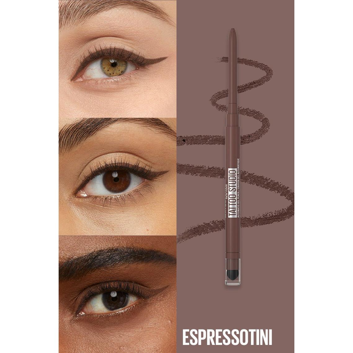MAYBELLINE New York Tattoo Studio Automatic Gel Pencil Eyeliner Eye Makeup, Espressotini, 0.01 oz-041554588927-LR-338266-3-LR eShop