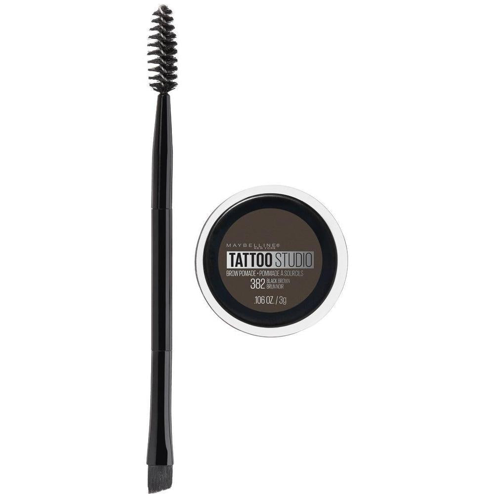 MAYBELLINE New York Tattoo Studio Brow Pomade Long Lasting, Buildable Eyebrow Makeup, Black Brown, 0.106 oz-041554563733-LR-327277-1-LR eShop