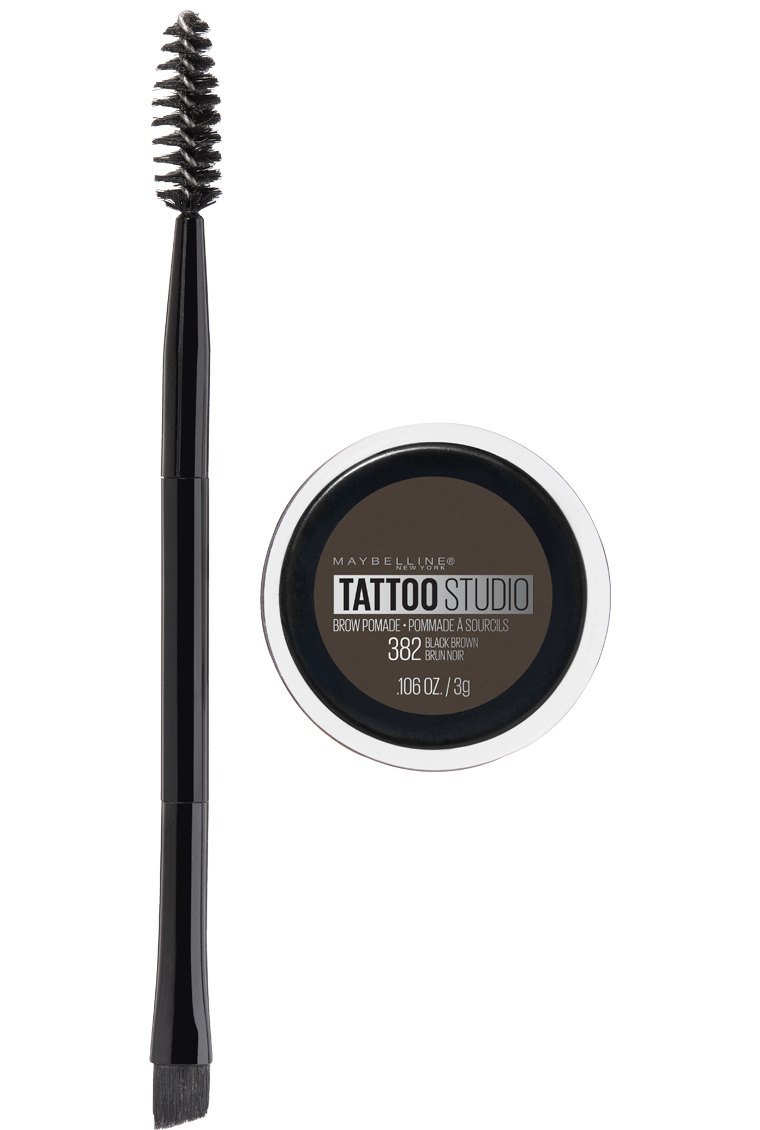 MAYBELLINE New York Tattoo Studio Brow Pomade Long Lasting, Buildable Eyebrow Makeup, Black Brown, 0.106 oz-041554563733-LR-327277-1-LR eShop
