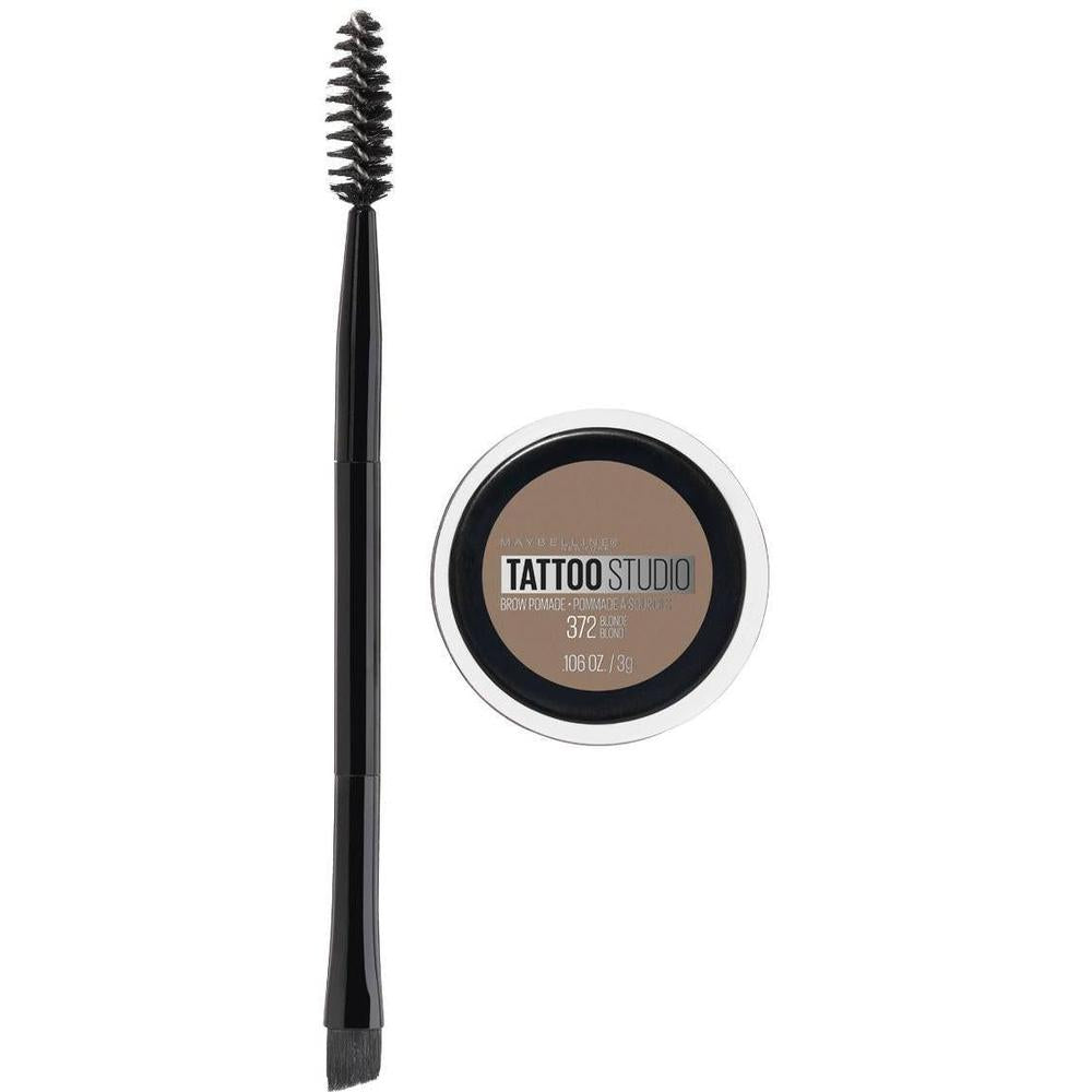 MAYBELLINE New York Tattoo Studio Brow Pomade Long Lasting, Buildable Eyebrow Makeup, Blonde, 0.106 oz-041554559736-LR-327279-1-LR eShop