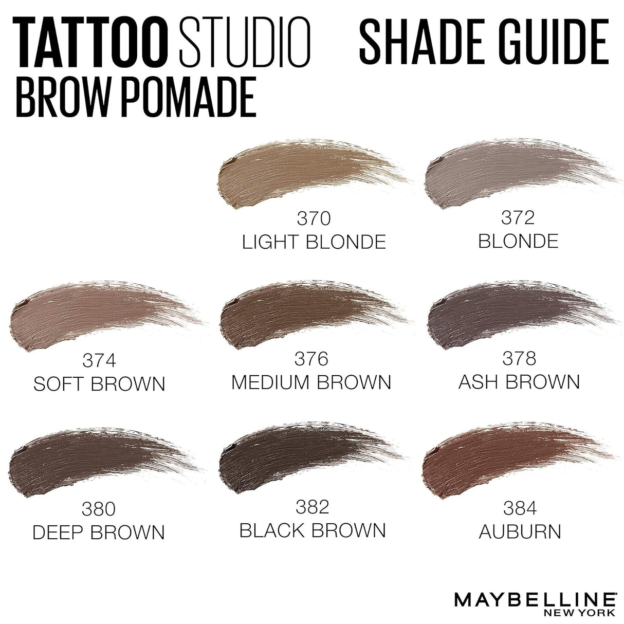 MAYBELLINE New York Tattoo Studio Brow Pomade Long Lasting, Buildable Eyebrow Makeup, Blonde, 0.106 oz-041554559736-LR-327279-7-LR eShop