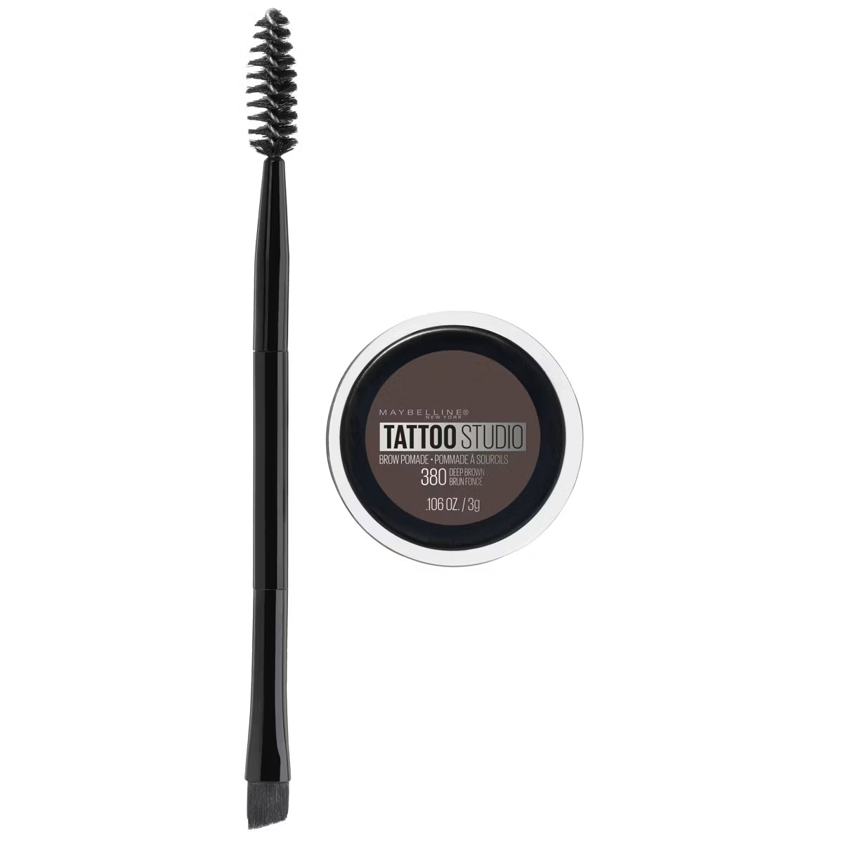 MAYBELLINE New York Tattoo Studio Brow Pomade Long Lasting, Buildable Eyebrow Makeup, Deep Brown, 0.106 oz-041554559774-LR-326750-1-LR eShop