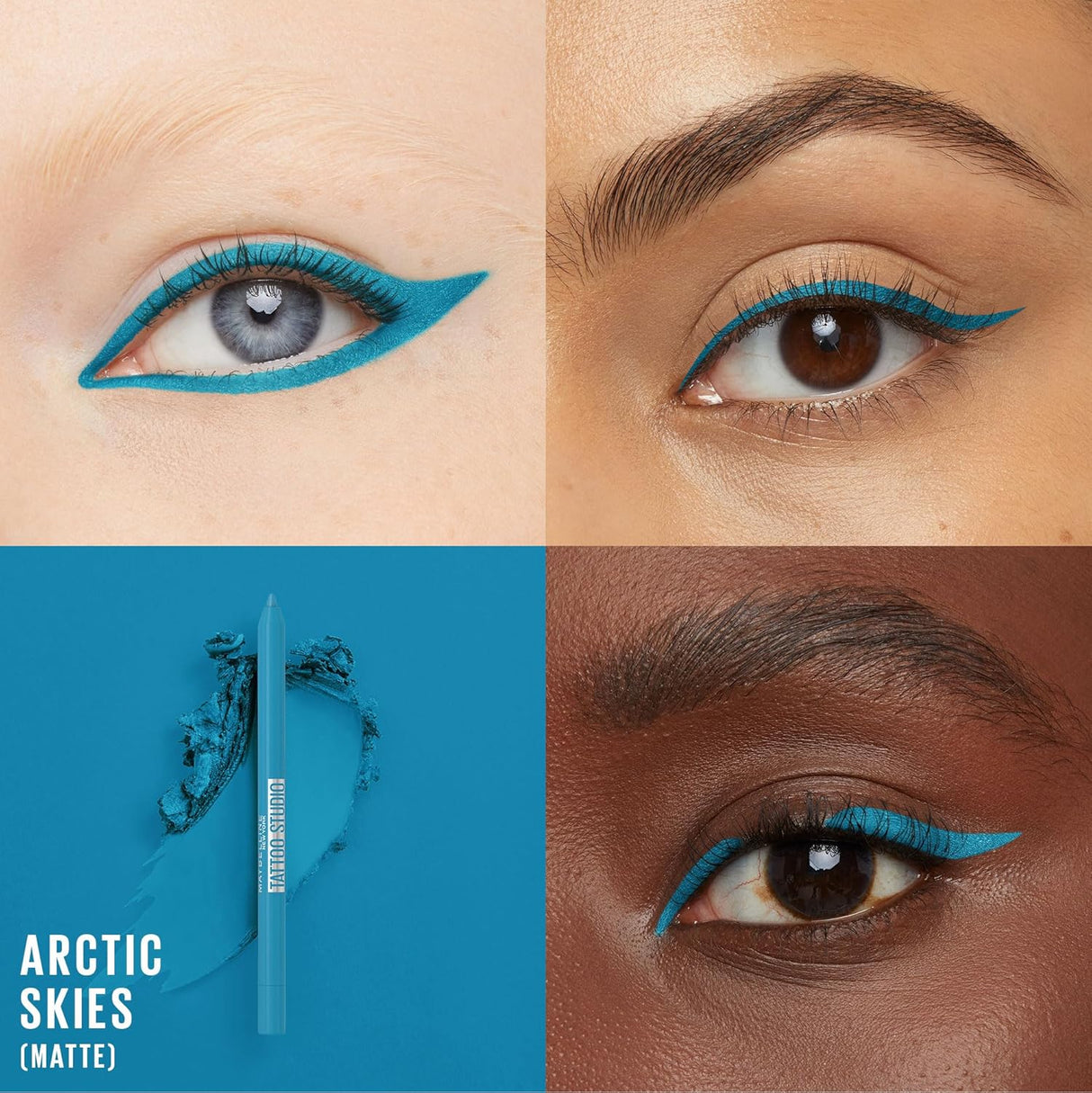 MAYBELLINE New York Tattoo Studio Sharpenable Gel Pencil Longwear Eyeliner Makeup, Arctic Skies, 0.04 oz.-041554077452-LR-347936-2-LR eShop