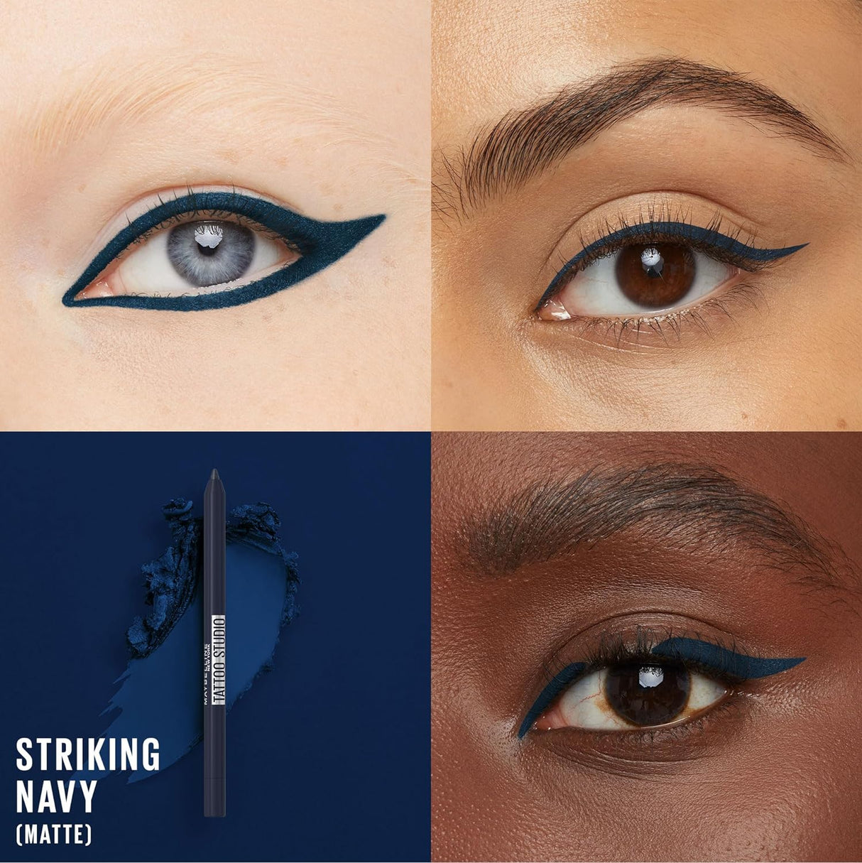 MAYBELLINE New York TattooStudio Sharpenable Gel Pencil Longwear Eyeliner Makeup, Striking Navy, 0.04 oz.-041554563863-LR-327286-2-LR eShop