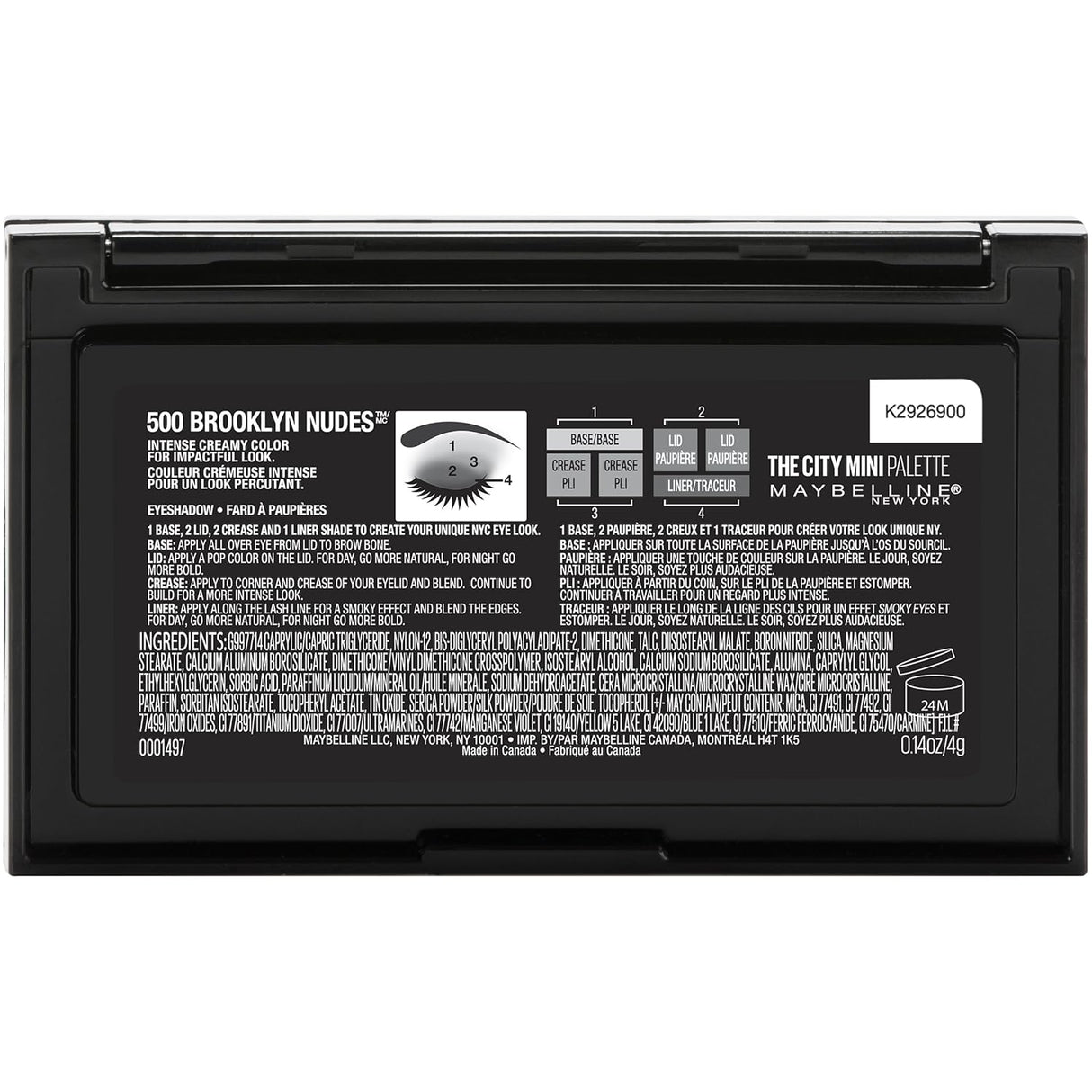 MAYBELLINE New York The City Mini Eyeshadow Palette, 500 Brooklyn Nudes, 0.14 oz-041554552485-LR-322603-4-LR eShop
