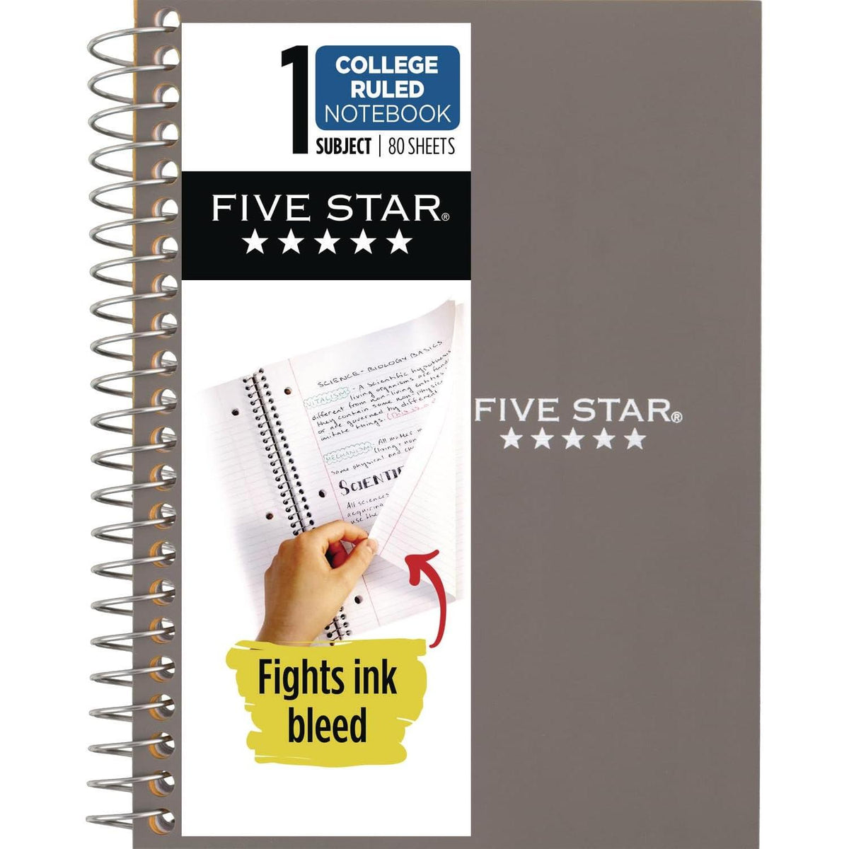Mead Five Star 1-Subject Wirebound College Ruled Notebook - Assorted Colors, 7" x 5"-071723121440-LR-354810-3-LR eShop
