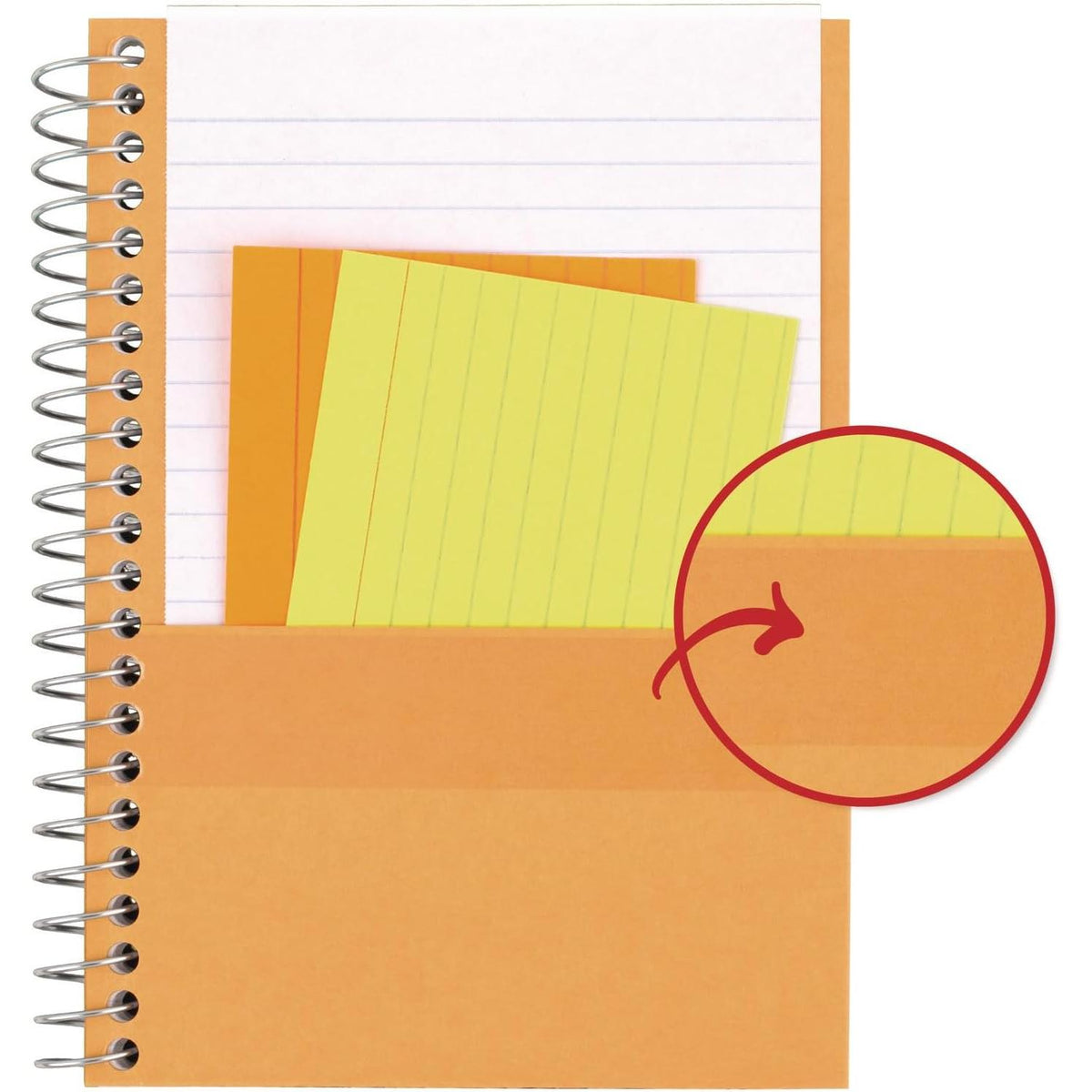 Mead Five Star 1-Subject Wirebound College Ruled Notebook - Assorted Colors, 7" x 5"-071723121440-LR-354810-6-LR eShop
