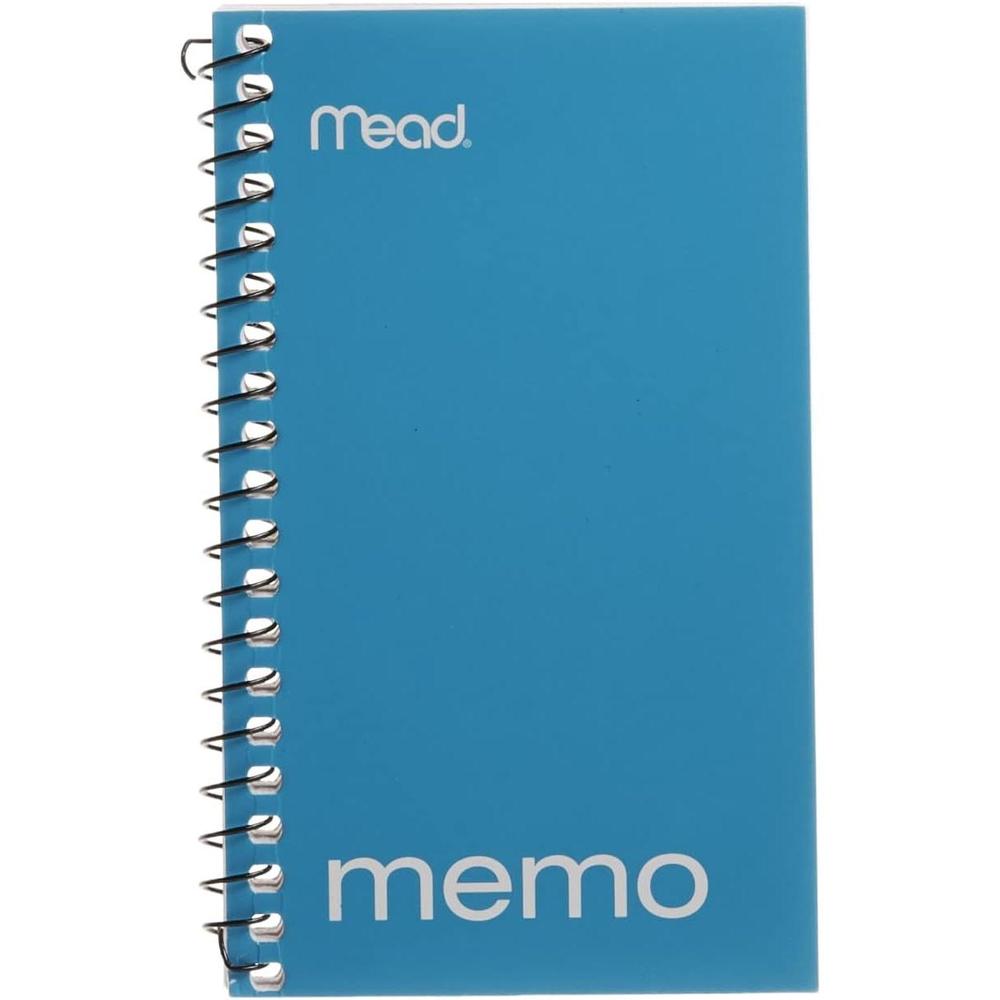 Mead Side WireBound College Ruled 3" x 5" Memo Book - Assorted colors, 60 pages-043100455349-LR-26195-3-LR eShop