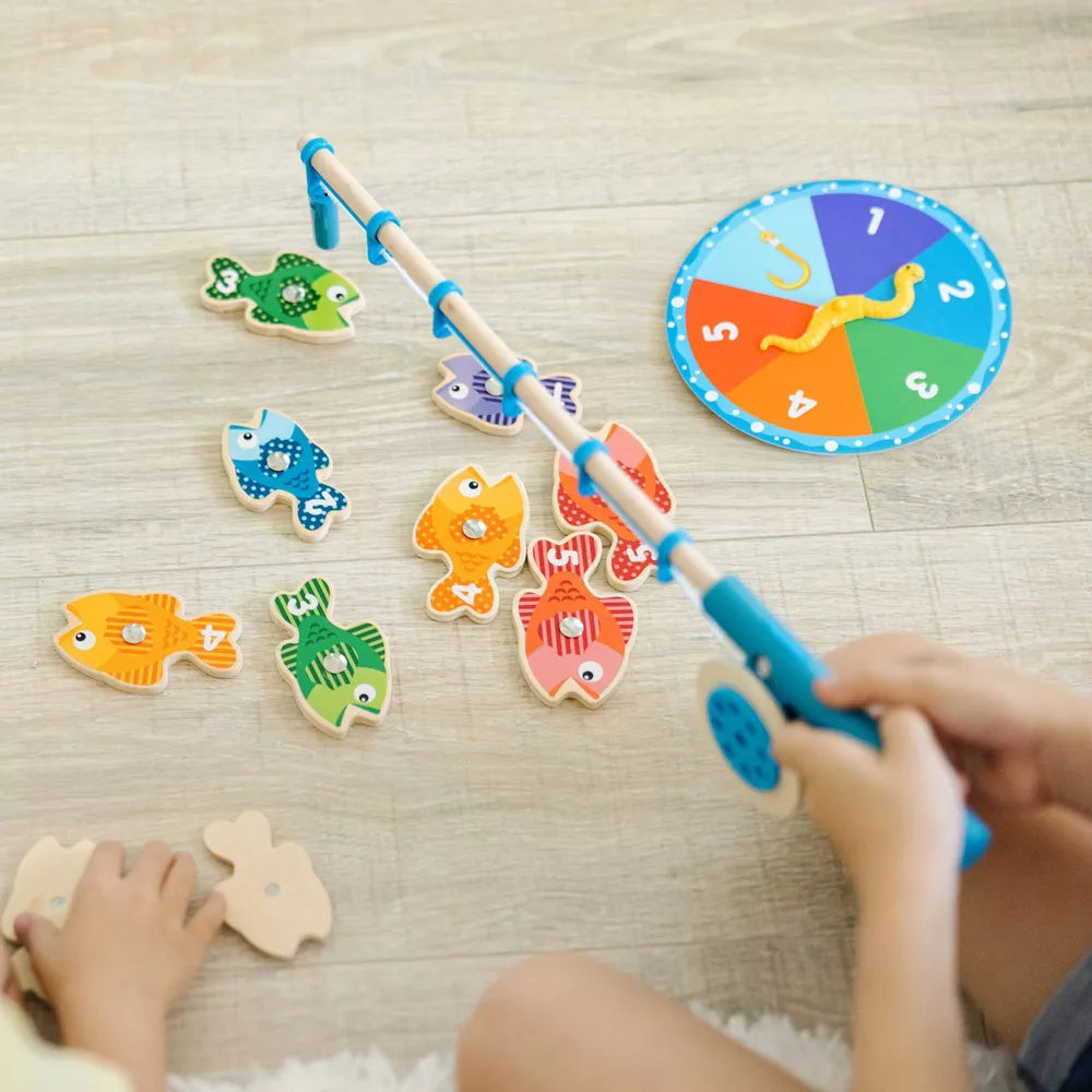 Melissa & Doug Catch & Count Wooden Fishing Game with 2 Magnetic Rods-000772051491-LR-330700-6-LR eShop