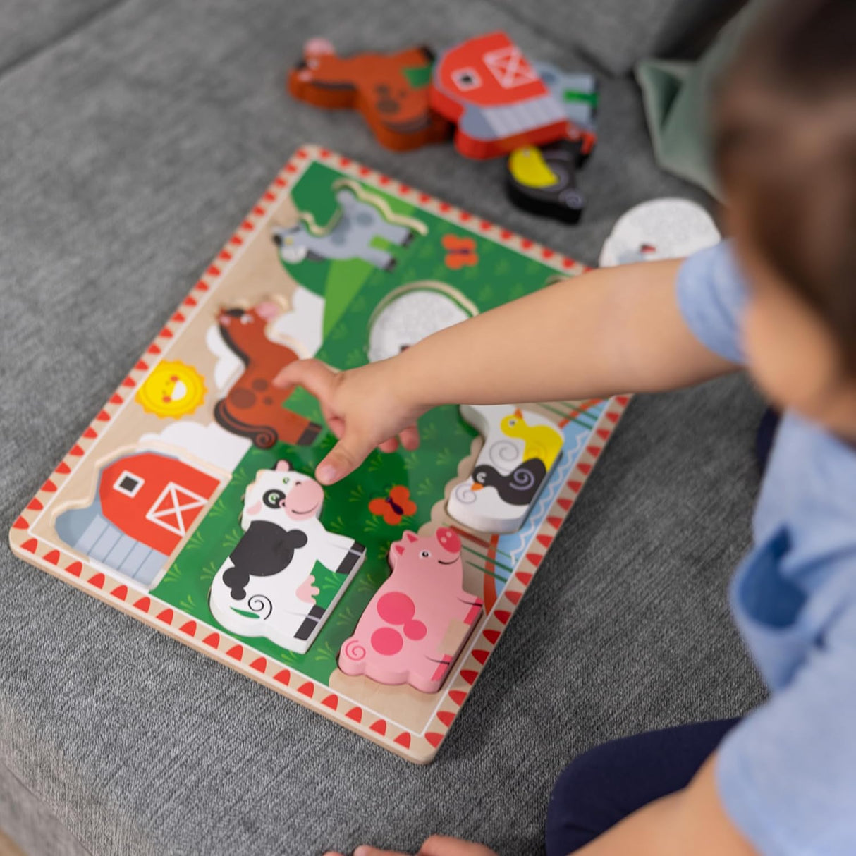 Melissa & Doug Farm Wooden Chunky Puzzle, 8 count-000772037235-LR-352743-6-LR eShop