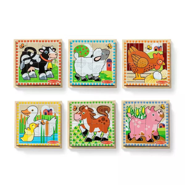 Melissa & Doug Farm Wooden Cube Puzzle With Storage Tray - 6 Puzzles in 1-000772007757-LR-352453-4-LR eShop