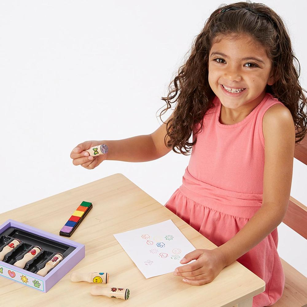 Melissa & Doug Happy Handles Wooden Stamp Set, 6 Stamps and 6 Colored Pads-000772024075-LR-233721-5-LR eShop