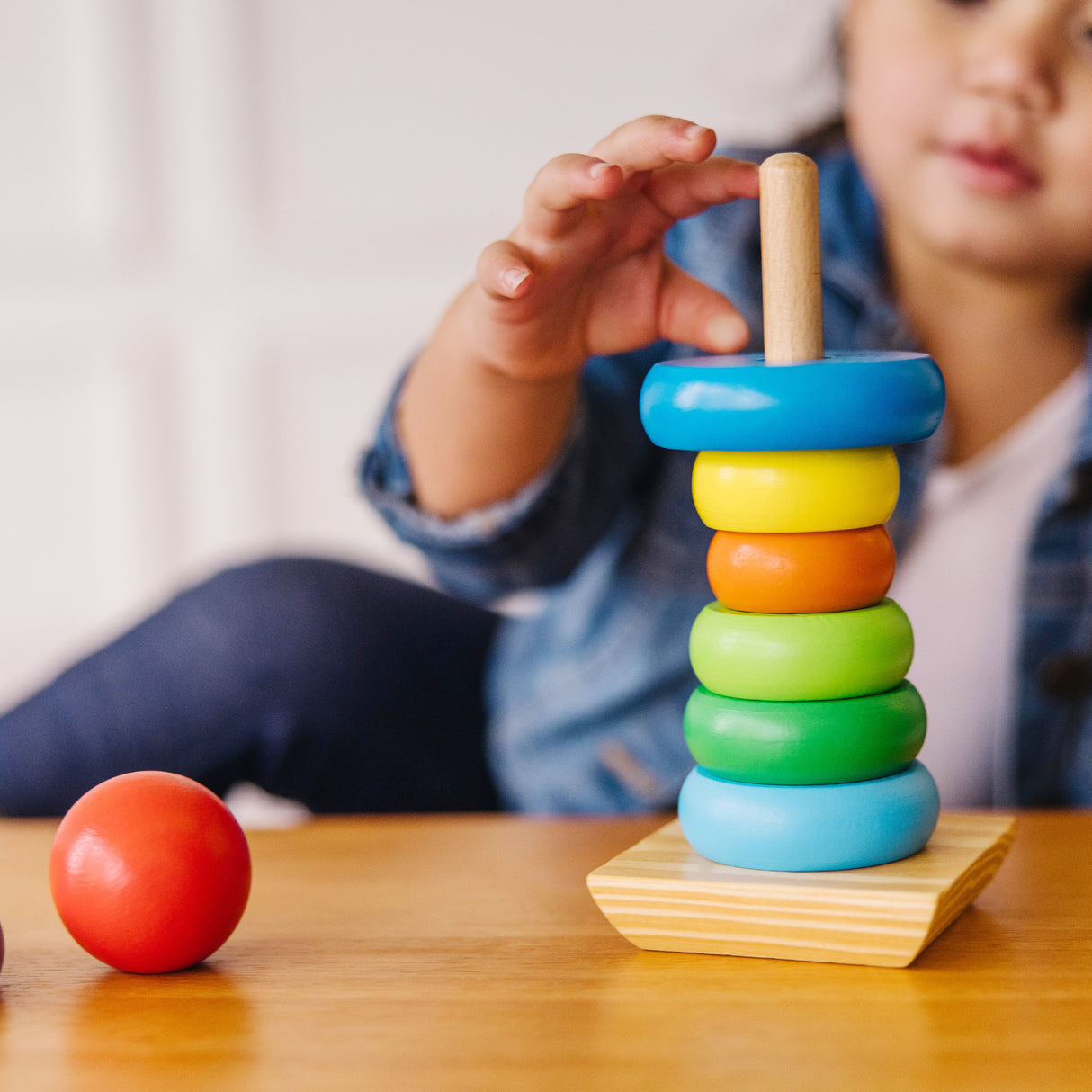Melissa & Doug Rainbow Stacker Wooden Ring Educational Toy-000772005760-LR-330694-4-LR eShop